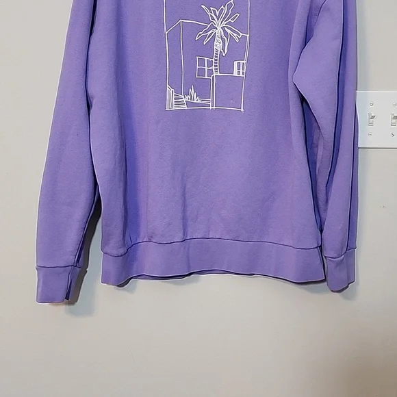 Adidas Originals Graphic Crewneck Unisex Lilac Sweatshirt L - Picture 3 of 8